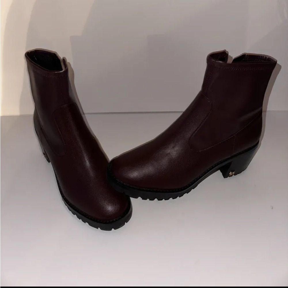 Coach Joy Lug-Sole Booties - MSRP $250 - Women’s Size 10